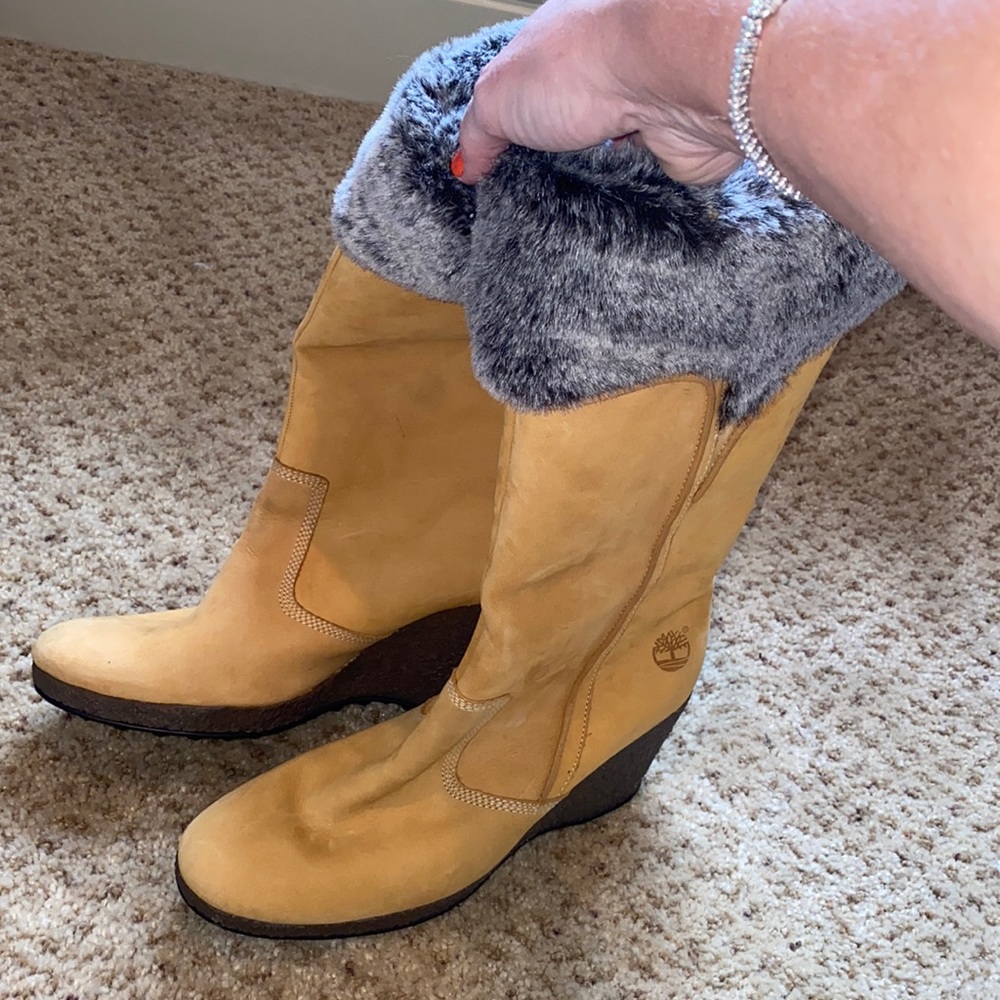 Timberland heeled boots size 91/2